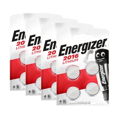 4x Energizer CR 2016 CR2016 3V Batterie Lithium Knopfzelle DL2016 4er Blister