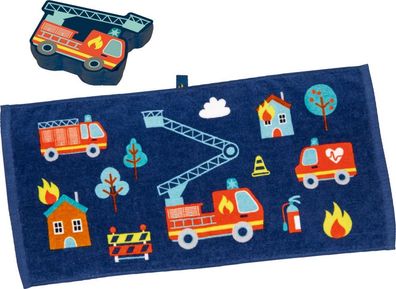 Spiegelburg 22908, Zauberhandtuch Feuerwehr, Kinderhandtuch
