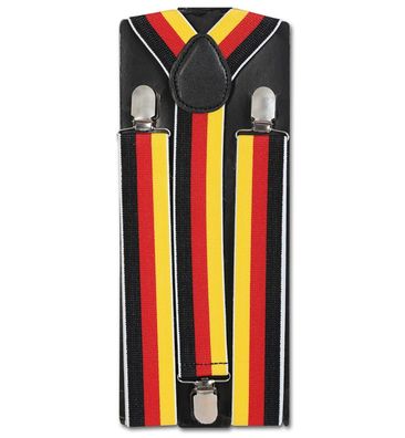 FRIES FAN Hosenträger Deutschland Schwarz-Rot-Gold