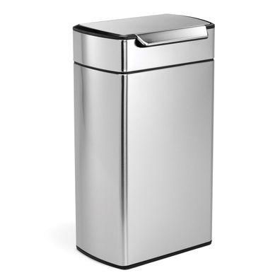 simplehuman CW2014 40 L Mélleimer Kéche touch-bar gebérsteter Stahl