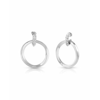 Hoops Don`t Lie Luxury Crystal Steel Earrings JUBE01488JWRHT/U