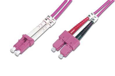 Digitus LWL Patchkabel, LC-Duplex - SC-Duplex, OM4, 10,0 m