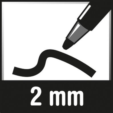 Pentel Permanentmarker N50-AE 2mm Metall konische Spitze sw
