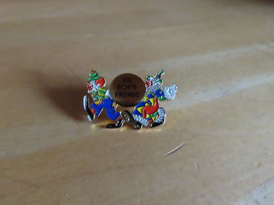 Anstecknadel Brosche Karnevalsanstecker KG Echte Fründe zwei Clowns