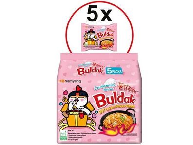 5er-Pack Samyang Buldak Hot Chicken Ramen Carbonara 130g