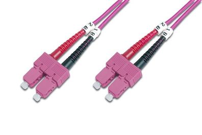 Digitus LWL Patchkabel, SC-Duplex - SC-Duplex, OM4, 1,0 m