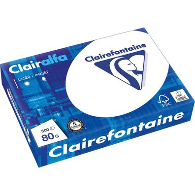 Clairalfa 1979C Multifunktionspapier, DIN A4, 80 g/qm, extra weiß