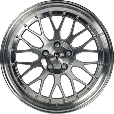 4x mbDESIGN Aluminiumrad gegossen LV1 8,5x19 Zoll LK 5x108 ET45.0 ML 75.0 Ausf. 5E1R