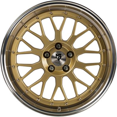 4x mbDESIGN Aluminiumrad gegossen LV1 8,5x19 Zoll LK 5x108 ET35.0 ML 75.0 Ausf. 5ER