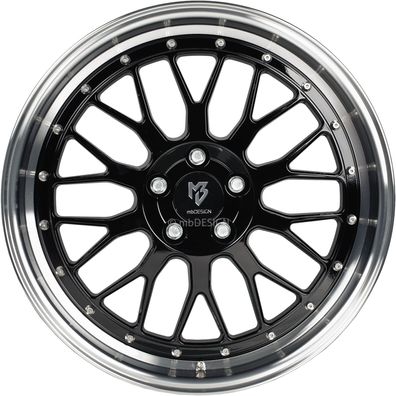 4x mbDESIGN Aluminiumrad gegossen LV1 8,5x19 Zoll LK 5x112 ET45.0 ML 75.0 Ausf. 5RR