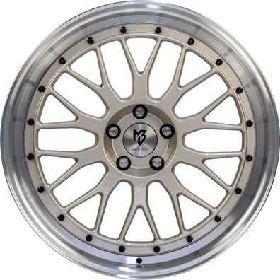 4x mbDESIGN Aluminiumrad gegossen LV1 8,5x19 Zoll LK 5x112 ET50.0 ML 75.0 Ausf. 5R2R