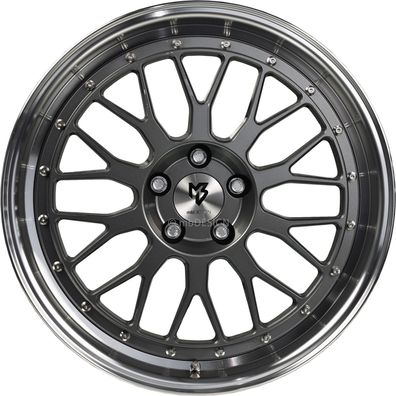 4x mbDESIGN Aluminiumrad gegossen LV1 8,5x19 Zoll LK 5x112 ET45.0 ML 57.05 Ausf