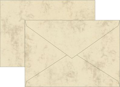 Brunnen 105141611 Briefumschlag Universalpapier Marmor C5 chamois
