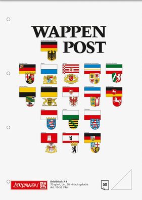 Brunnen 1052746 Block "Wappen-Post" A4 unliniert