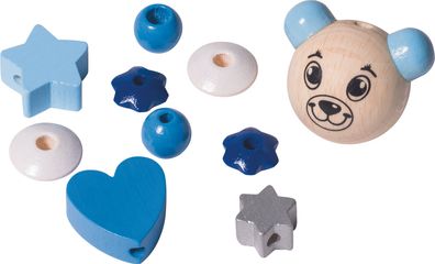 KNORR prandell 216023634 Holzperlen-Mix "Teddy" blau