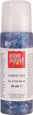 KNORR prandell 218099204 Glitterfarbe Confetti Glue "Eiskristalle" silberfarben