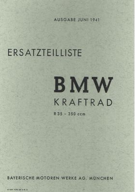 Ersatzteiliste BMW Kraftrad R 35 - 350ccm Motorrad Kraftrad