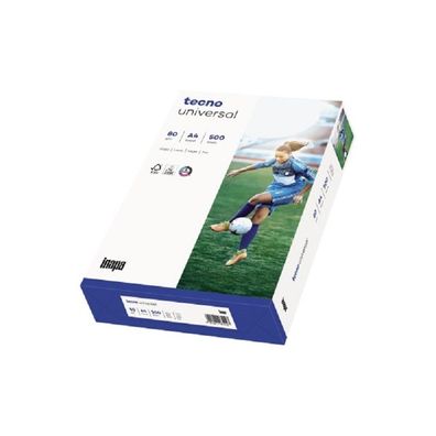 inapa 2100011548 Kopierpapier tecno® universal - A4, 80 g/qm, weiß, 500 Blatt