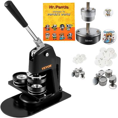 VEVOR Knopfmacher-Maschine 58mm + 32mm Abzeichen-Stanzer DIY Pin Maker