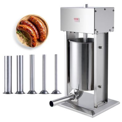 VEVOR Elektrischer Wurstféller 12 L 200 W Edelstahl ohne Fußpedal