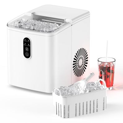 Eiswérfelmaschine 9 Wérfel in 6 Min 12 kg/24h Selbstreinigung Klein