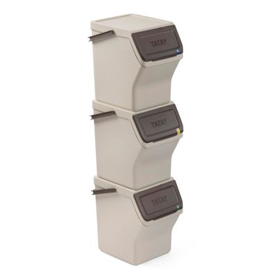 TATAY Easy Waste Mélltrennsystem 3er Set 20L Recycling Behälter