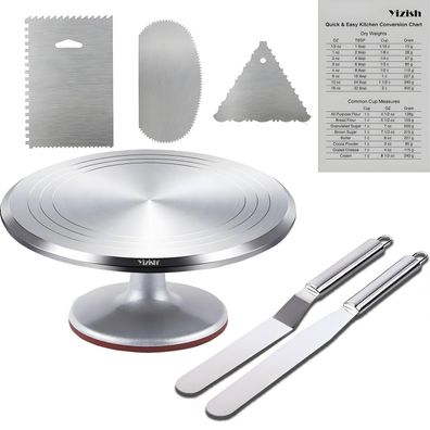 Yizish Tortenplatte Drehbar Aluminiumlegierung 31 cm