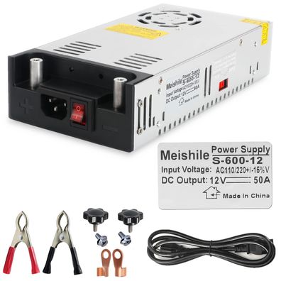 Schaltnetzteil DC 12V 50A 600W SMPS 230V AC Transformator LED Motor