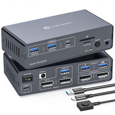 Cmstedcd Thunderbolt 4 KVM Switch Docking Station Dual 4K 60Hz