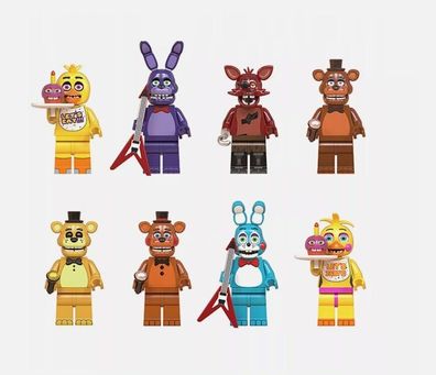 8-teiliges SET FNAF Five Nights at Freddy´s Actionfigur Spielzeug Bausteine
