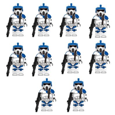 10x 501st Clone ARF Trooper Minifigur Bausteine Spielzeug Kind Star Wars Armee