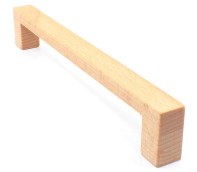 Möbelgriff BA 96 - 416mm Küchengriff Buche massiv Holzgriff eckig Wohnmöbel