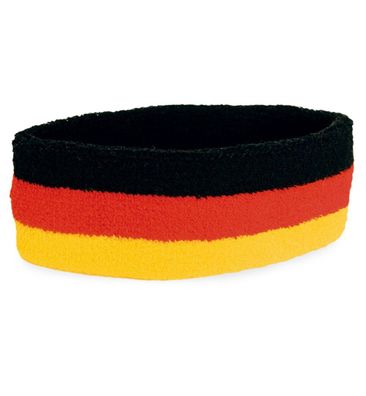 FRIES Fan Stirnband Schweißband Deutschland Schwarz-Rot-Gold