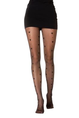 Damen Strumpfhose Schrift Strumpfhose Muster Optik 40 DEN für Frauen