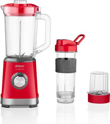 Arzum AR1159 Shake'N Take Personal Blender, Edelstahl 1200 ml Flasche