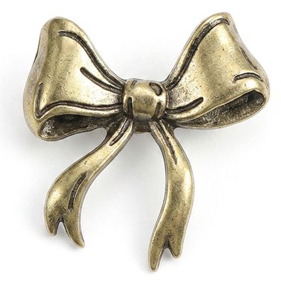 Pin Schleife groß altgold