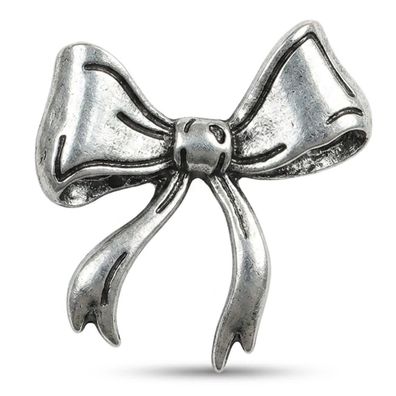 Pin Schleife groß altsilber