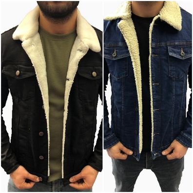 Megaman Heren Denim Jacke Jeans Übergangsjacke Vintage Herren Jacke Biker Winter