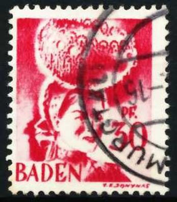 FZ BADEN 2. Ausgabe Spezialisiert Nr 23yI gestempelt X606042
