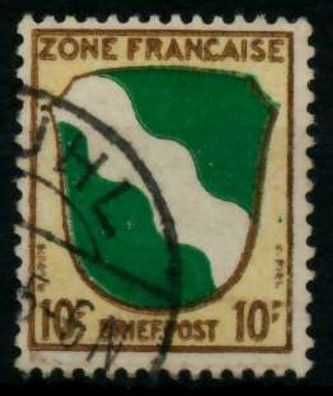 FRANZ. ZONE ALLG. AUSG. Nr 5 gestempelt gepr. X707E2A
