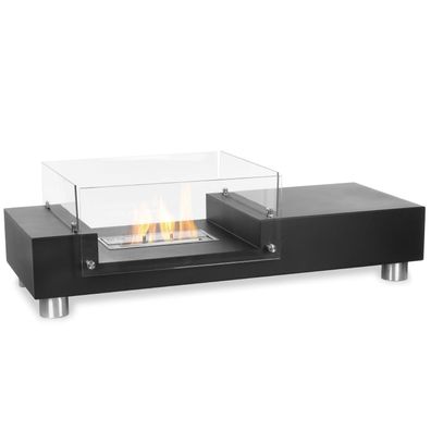 Moritz Ethanol Standkamin 35 x 112 x 50 cm schwarz 1,5 Liter Tisch Kamin Brenner