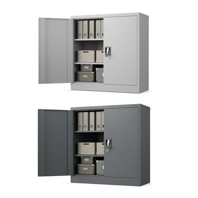 Metallkommode Metallschrank mit Schloss für Büro Akten und Dokumente