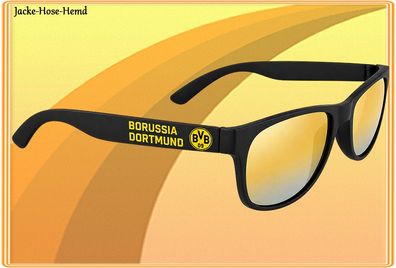 Borussia Dortmund Sonnenbrille verspiegelt Brille Schwarz Gelb BVB 09 Cat 3 NEU