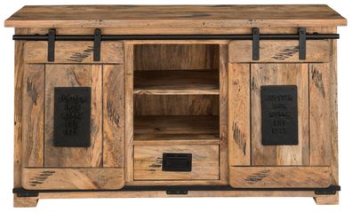 TV Kommode Florenz Vintage - 128 cm - Mangoholz