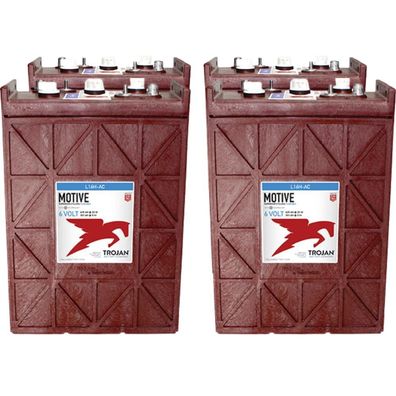 4x Traktionsbatterie Trojan L16H-AC 6V 435Ah Deep Cycle UT-Anschluss