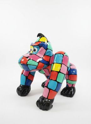 Moderne Dekoration Haus Garten Deko Figur Statue Skulptur Gorilla Abstrakt 70cm