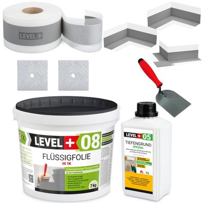 DichtSet 5m² für Dusche Bad Tiefengrund Flüssigfolie + Spachtelkelle 60mm SET102