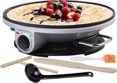 NEU XXL Crêpes Maker elektrisch Ø 32cm Pfannkuchen für Geburtstag Kinder Fest