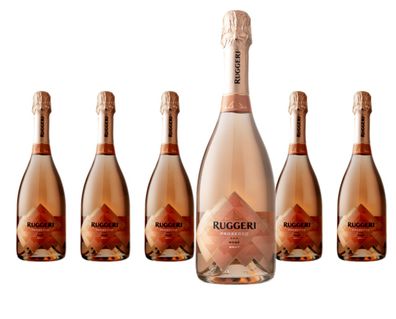 6 x Ruggeri Millesimato Prosecco DOC Rosé Brut 0,75l – 2024