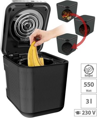 NEU elektrischer Kompostierer 3L Aktivkohlefilter Autoclean für Küche Kompost